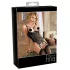 Abierta Fina - åben body - blonde med stropper - sort - 80B/M