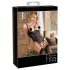 Abierta Fina - glitrende stropblonde åben body (sort) - 80C/M
