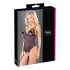 Cottelli - åben body med blonde og perler - sort - L