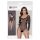 NO:XQSE - langærmet, glitrende netbodystocking - sort (S-L)
