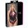 Cottelli Plus Size - Blomstermønster Bodystocking (sort-lilla) - 2XL