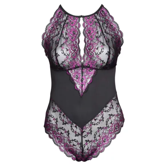 Cottelli Plus Size - blondebody - plus size - sort/lilla - 3XL