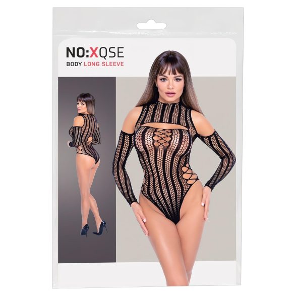 NO:XQSE - langærmet net-body - sort (S-L)