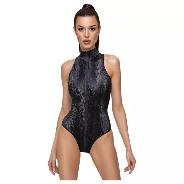 Cottelli Party - body med slangeskindsmønster - sort - M