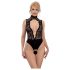 Abierta Fina - sexet sort blondebody med rhinestones