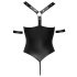 Cottelli Bondage - glinsende, ringet, åben body (sort) - L