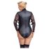 Cottelli Bondage Plus Size - Blondeærme bodystocking (sort)