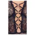 Cottelli Curves Plus Size - gennemsigtig mønstret bodystocking - sort - 90D/XL