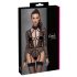 Cottelli - gennemsigtig stroppet bodystocking (sort)