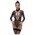 Cottelli - gennemsigtig stroppet bodystocking (sort)