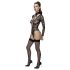 Cottelli - gennemsigtig stroppet bodystocking (sort)