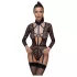 Cottelli - gennemsigtig body med stropper - sort - M