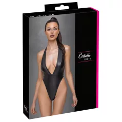 Cottelli Party - bodysuit med halsbånd - blank - sort - M