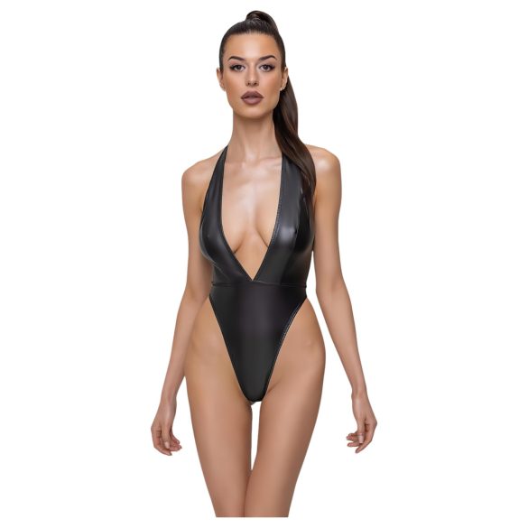 Cottelli Party - bodysuit med halsbånd - blank - sort - M
