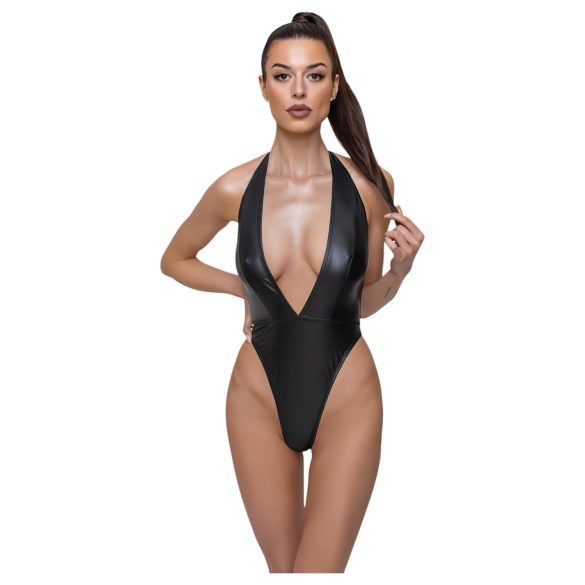 Cottelli Party - bodysuit med halsbånd - blank - sort - M