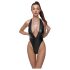 Cottelli Party - bodysuit med halsbånd - blank - sort - M