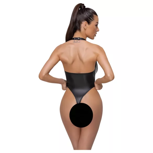 Cottelli Party - bodysuit med halsbånd - blank - sort - L