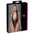 Cottelli Party - skinnende halterneck bodysuit (sort) - XL