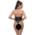 Cottelli Party - skinnende halterneck bodysuit (sort) - XL