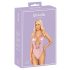 Kyssebar - body med rosé broderi (pink)