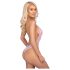 Kyssebar - body med rosé broderi (pink)