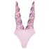 Kissable - body med blonder og broderi - pink - L/XL