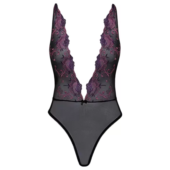Kissable - pink broderet krop (sort)
