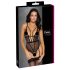 Cottelli - Åben, stroppet bodystocking med hofteholder (sort)