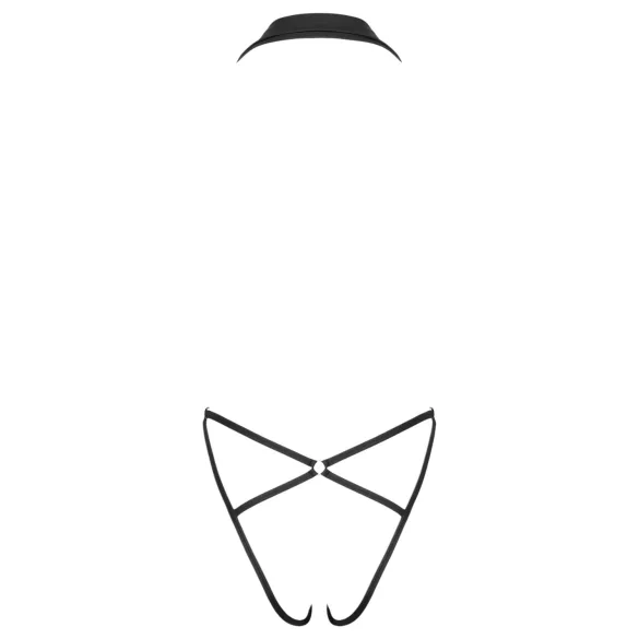 Cottelli Party - body med krave - sort - M/L