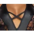 Cottelli Party - bodystocking med blomstermønster - sort