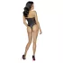 Cottelli Party - bodystocking med blomstermønster - sort - L