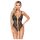 Åben Fina - åben blonde body med strass (sort)