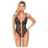 Åben Fina - åben blonde body med strass (sort)