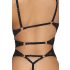 Åben Fina - åben blonde body med strass (sort)