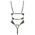 Åben Fina - åben blonde body med strass (sort) - M