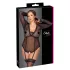 Cottelli Kurver - gennemsigtigt bodystocking (sort) - 2XL