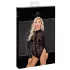 Noir - leopardmønstret langærmet body (sort) - M