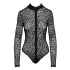 Noir - leopardmønstret langærmet body (sort) - M