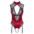 Cottelli - blondet, halterneck bodysuit (rød)