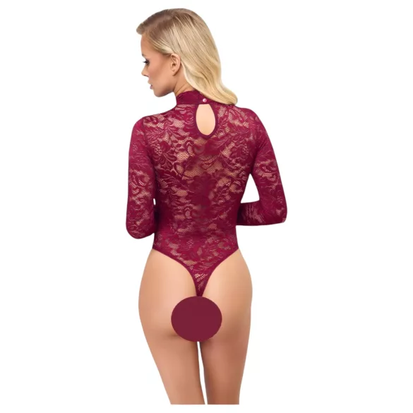 Cottelli - gennemsigtig blonde body (rød) - L