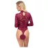 Cottelli - gennemsigtig blonde body (rød) - L