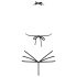 Obsessive - dekorativ kropsele body (sort) - S/M