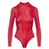 Cottelli - rød bodystocking med slangeskindsmønster