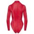 Cottelli - rød bodystocking med slangeskindsmønster