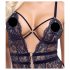 Cottelli - Åben strappy sexbody (sort)