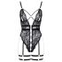 Cottelli - Åben strappy sexbody (sort)