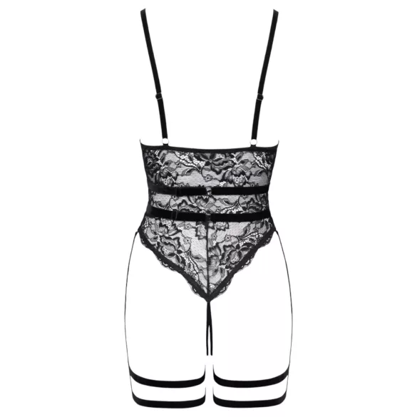 Cottelli - åben seksuel body med stropper - sort - M
