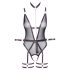 Cottelli Bondage - Åben body & armmanchet (sort)