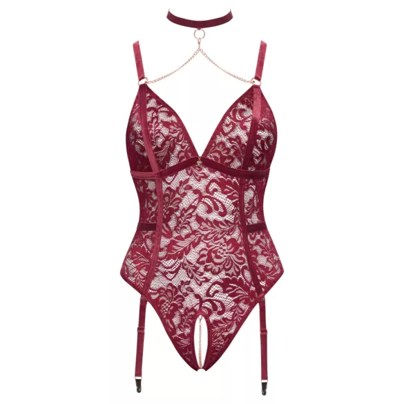 Cottelli Curves - blondebody med kæde - rød