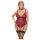 Cottelli Curves - blondebody med kæde - rød - 3XL